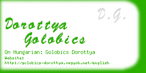 dorottya golobics business card